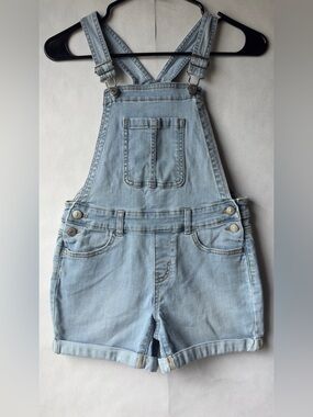 Light Blue Denim Shortalls for Kids - Classic Casual size 10